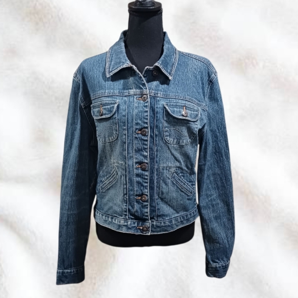 Lee Jeans Y2K Denim Trucker Jacket One True Fit